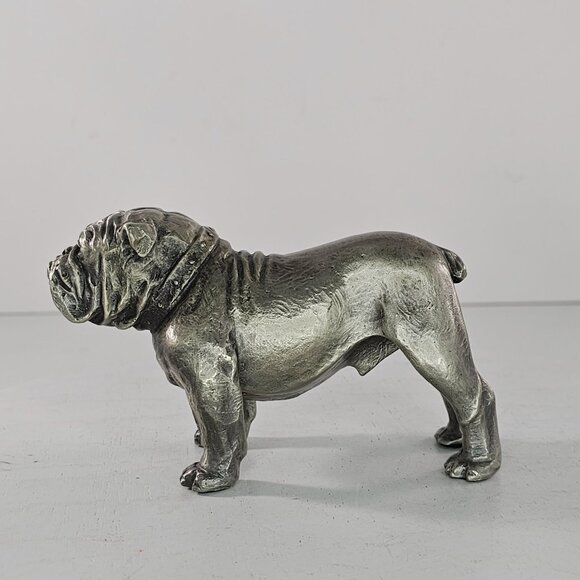 Vintage Philip Kraczkowski Pewter Bulldog Figurine Collectible - Picture 4 of 8